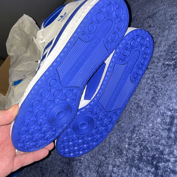Adidas Forum Mid Originals Shoes White/ Royal Blue FY4976 Size 10 - Picture 6 of 10
